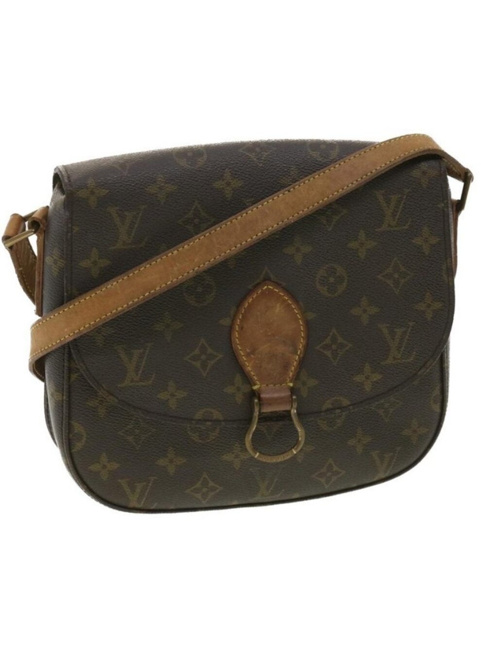 Authentic LOUIS VUITTON Monogram Saint Cloud GM Shoulder Bag M51242 LV - Picture 1 of 16